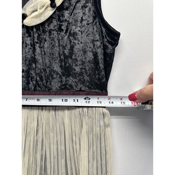 Ryu Velvet Mesh Pleated Mini Dress S | Coquette Fairygrunge Y2K Indie - Picture 7 of 11